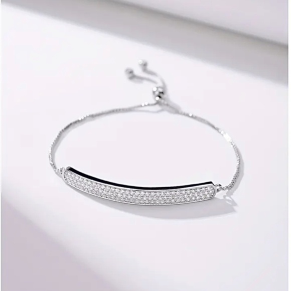 iAlure Jewelry Jewelry - Adjustable Pave Bar Bracelet